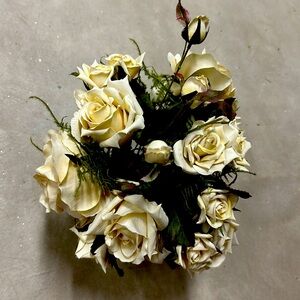 Elegant Artificial Floral Arrangement - Ivory and Green Wedding Bouquet (2)